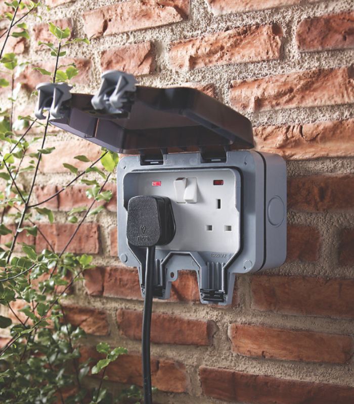 Outdoor Sockets and Why You Should Have Them - see the 2 Gang 13A Weatherproof Socket DP Switched IP66 with Neon Indicators